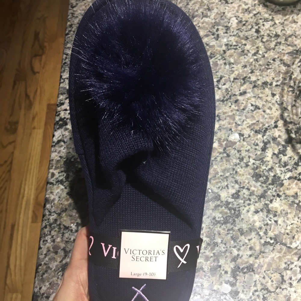 Navy Victoria secret slippers